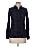 CAbi 100% Rayon Plaid Black Long Sleeve Button-Down Shirt Size M - photo 1