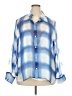 J.Crew 100% Cupro Tie-dye Blue 3/4 Sleeve Blouse Size 24 - photo 1