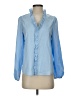 Shein 100% Polyester Blue Long Sleeve Polo Size 2 - photo 1