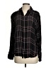 Paige 100% Viscose Plaid Black Long Sleeve Blouse Size S - photo 1