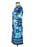 Collection Print Blue Casual Dress Size 10 - photo 5