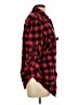 Matchstick Plaid Red 3/4 Sleeve Button-Down Shirt Size L - photo 4
