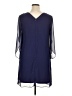SLNY 100% Polyester Solid Blue Casual Dress Size 16 - photo 2
