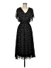 DKNY 100% Polyester Polka Dots Black Cocktail Dress Size 6 - photo 1