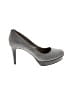Tahari Gray Silver Heels Size 9 - photo 1