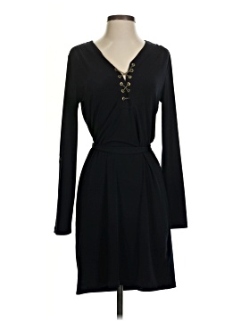 green emerald velvet dress Lucille 3/4 Sleeve Dress - An Evening Out Black/Tan main image 0