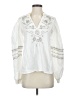 Hale Bob 100% Linen White Long Sleeve Blouse Size XS - photo 1