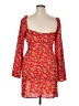PrettyLittleThing 100% Polyester Red Cocktail Dress Size 14 - photo 2