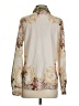 Shein Floral Ivory Long Sleeve Blouse Size 4 - photo 2