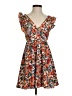 Shein 100% Polyester Paisley Orange Cocktail Dress Size 2 - photo 1