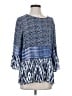 Calessa 100% Rayon Blue 3/4 Sleeve Blouse Size S - photo 1