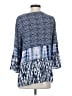 Calessa 100% Rayon Blue 3/4 Sleeve Blouse Size S - photo 2