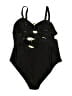 Unbranded Solid Black One Piece Swimsuit Size L (estimated) - photo 2