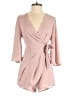 Selfie Leslie 100% Polyester Solid Pink Romper Size XS - photo 1