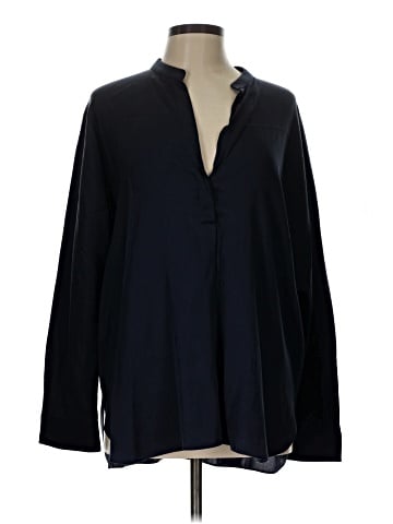 Vince. Long Sleeve Silk Top (view 1)
