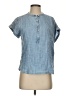 Faherty 100% Cotton Blue Short Sleeve Blouse Size XXS - photo 1
