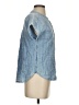 Faherty 100% Cotton Blue Short Sleeve Blouse Size XXS - photo 4