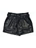 Ci Sono 100% Polyurethane Metallic Black Shorts Size S - photo 1