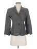 Max Mara 100% Linen Houndstooth Gray Black Blazer Size 4 - photo 1