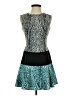 BCBGMAXAZRIA 100% Polyester Animal Print Teal Cocktail Dress Size 0 - photo 1
