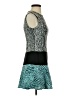 BCBGMAXAZRIA 100% Polyester Animal Print Teal Cocktail Dress Size 0 - photo 4