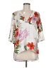 Zara Basic Floral Ivory Short Sleeve Blouse Size M - photo 1