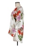 Zara Basic Floral Ivory Short Sleeve Blouse Size M - photo 5