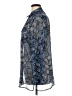 Lark Lane Paisley Silver Long Sleeve Blouse Size 16 - photo 5