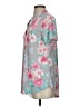 Honeyme Floral Silver Short Sleeve Blouse Size S - photo 5