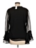 Ann Taylor 100% Polyester Black Long Sleeve Blouse Size M - photo 2