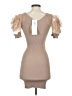 Main Strip Tan Cocktail Dress Size S - photo 2