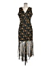 Sam Edelman 100% Polyester Print Black Cocktail Dress Size 8 - photo 1