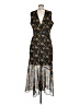 Sam Edelman 100% Polyester Print Black Cocktail Dress Size 8 - photo 2