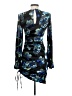 Ramy Brook Graphic Blue Cocktail Dress Size 0 - photo 2