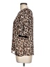 A New Day 100% Polyester Animal Print Brown Short Sleeve Blouse Size L - photo 5