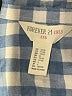 Forever 21 100% Cotton Checkered-gingham Blue Long Sleeve Button-Down Shirt Size 11 - 12 - photo 3