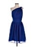 Unbranded 100% Polyester Solid Blue Cocktail Dress Size M (estimated) - photo 1