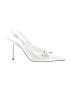 Versani White Heels Size 7 1/2 - photo 1