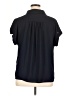 Calvin Klein 100% Polyester Blue Black Short Sleeve Blouse Size XL - photo 2