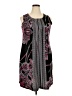 Perceptions 100% Polyester Paisley Black Casual Dress Size 18 - photo 1