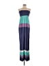 Ella Moss Color Block Blue Casual Dress Size M - photo 1