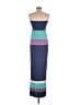 Ella Moss Color Block Blue Casual Dress Size M - photo 2