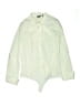 Boohoo Solid Ivory Long Sleeve Blouse Size M - photo 1