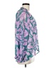 Hudson Gray 100% Polyester Tropical Purple Long Sleeve Blouse Size M - photo 4