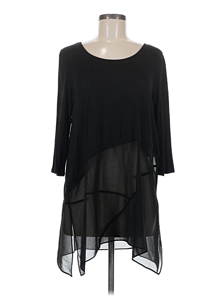 Pre-owned Wynne Layers 3/4 Sleeve T-shirt In Black