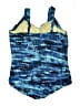 Unbranded Print Blue One Piece Swimsuit Size 26 waist - photo 2