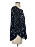 Status by Chenault Polka Dots Blue 3/4 Sleeve Blouse Size S - photo 4