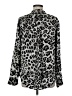 MICHAEL Michael Kors 100% Polyester Animal Print Silver Long Sleeve Blouse Size M - photo 2