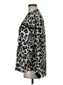 MICHAEL Michael Kors 100% Polyester Animal Print Silver Long Sleeve Blouse Size M - photo 5