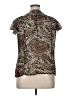 East5th 100% Polyester Animal Print Brown Short Sleeve Blouse Size XL - photo 2